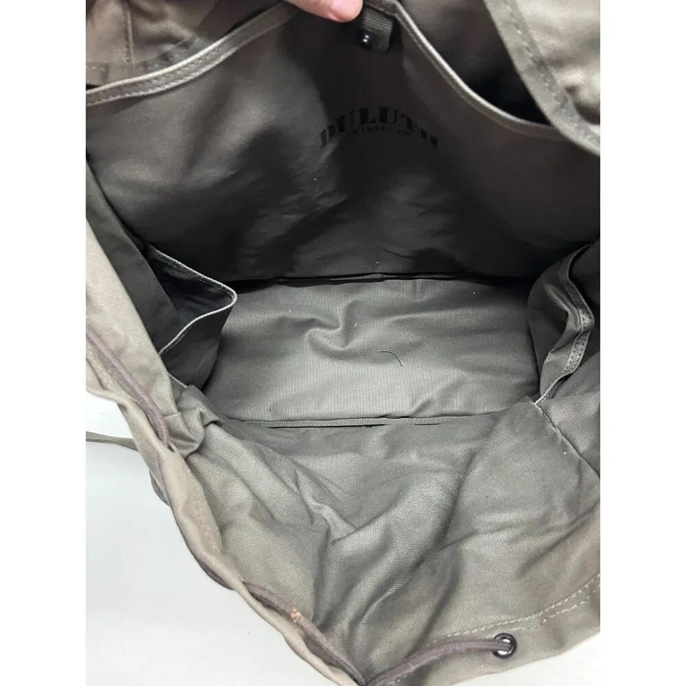Duluth Trading Co Backpack Satchel Army Green Hiking Duffle Bag - 18